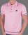 Trojan Textured Knit Polo Shirt Pink