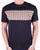Trojan Gingham Panel T Shirt Navy