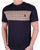 Trojan Gingham Panel T Shirt Navy