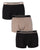 Emporio Armani 3 Pack Boxer Shorts Black/Beige
