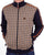 Trojan Gingham Panel Track Top Navy/Camel