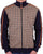 Trojan Gingham Panel Track Top Navy/Camel