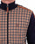 Trojan Gingham Panel Track Top Navy/Camel