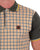Trojan Gingham Check Panel Polo Army Green/Gold
