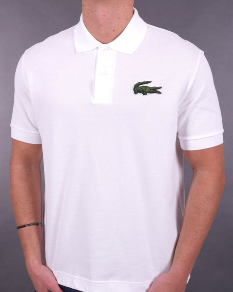 Lacoste Large Croc Polo Shirt White