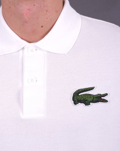 Lacoste Large Croc Polo Shirt White