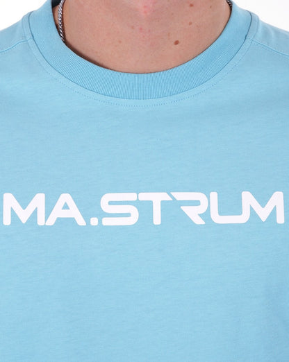 Ma.strum Chest Print T-shirt Sea Blue