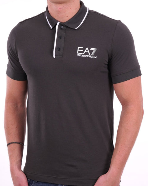 EA7 Tennis Club Polo Shirt Raven