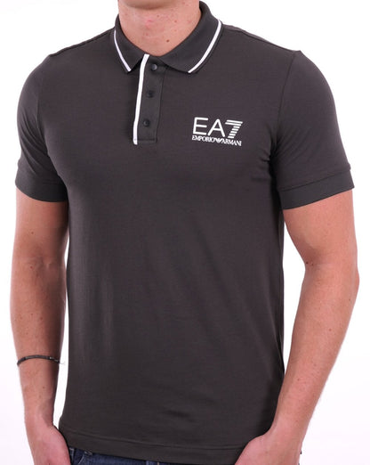 EA7 Tennis Club Polo Shirt Raven