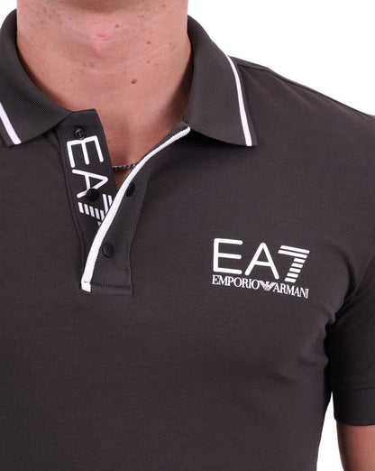 EA7 Tennis Club Polo Shirt Raven
