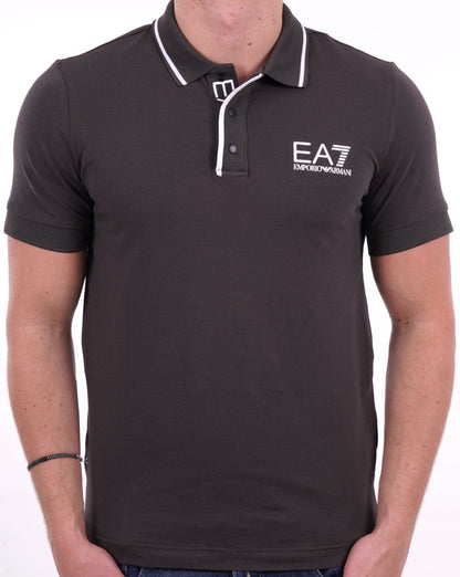 EA7 Tennis Club Polo Shirt Raven