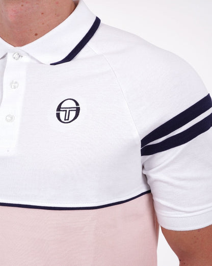 Sergio Tacchini Orion Polo Shirt White/Pink