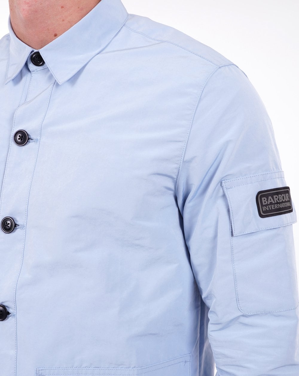 Barbour International Circuit Overshirt Chambray Blue