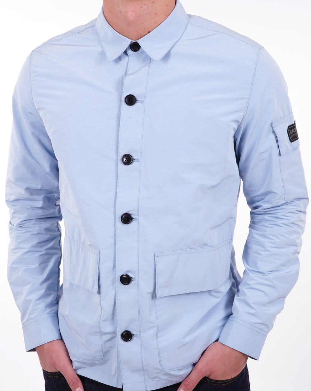 Barbour International Circuit Overshirt Chambray Blue