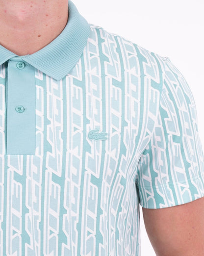 Lacoste Two Tone Logo Polo Shirt Green/Light Green