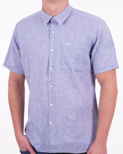 Barbour Nelson Short Sleeve Summer Shirt Blue