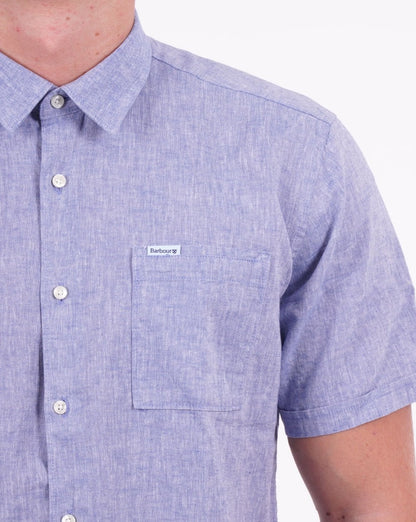 Barbour Nelson Short Sleeve Summer Shirt Blue