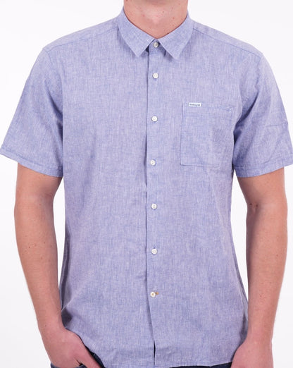 Barbour Nelson Short Sleeve Summer Shirt Blue
