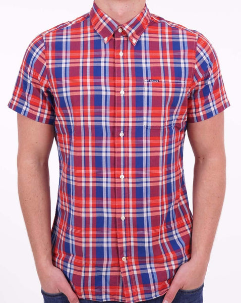 Barbour Nickwell Madras Check SS Shirt Navy