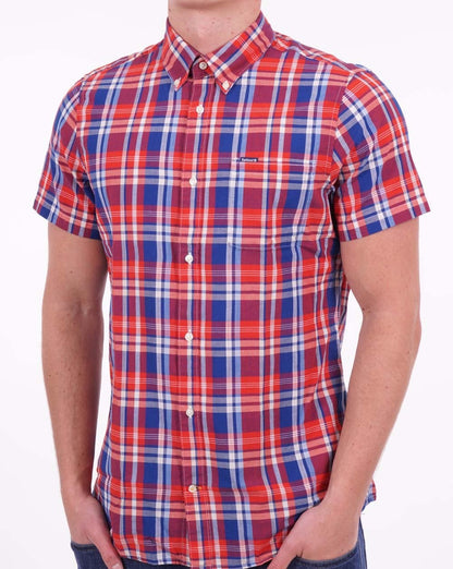 Barbour Nickwell Madras Check SS Shirt Navy