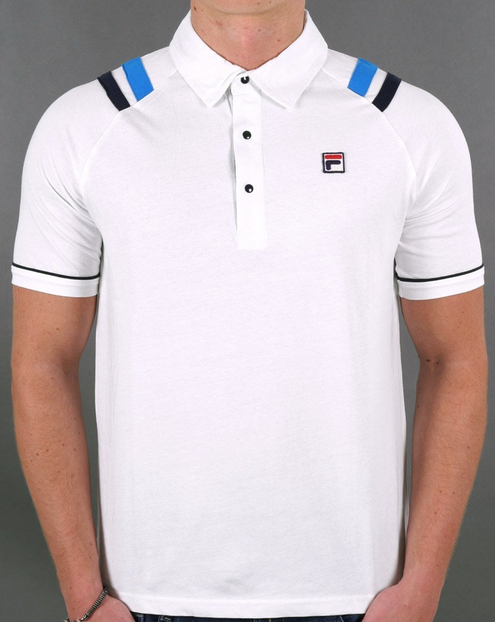Fila Vintage MK2 Borg Polo Shirt White