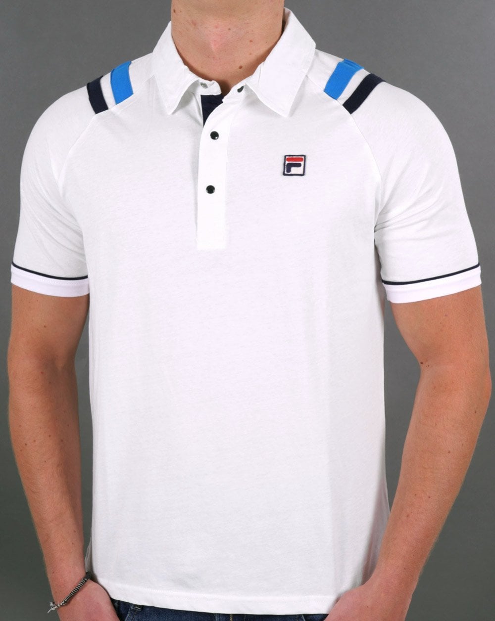Fila Vintage MK2 Borg Polo Shirt White