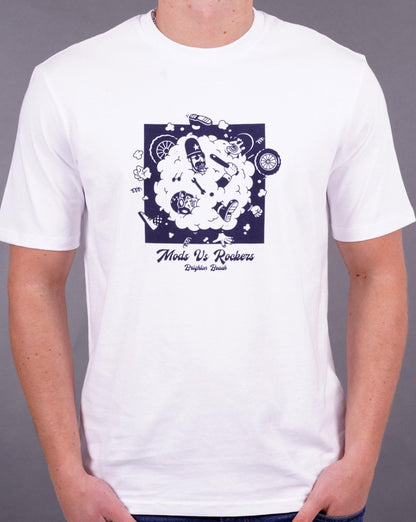 Ben Sherman Mods V Rockers T-shirt White
