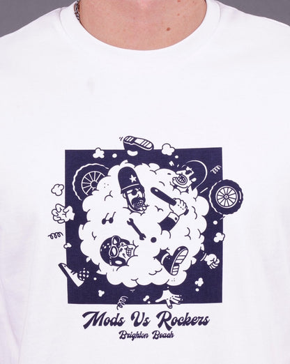 Ben Sherman Mods V Rockers T-shirt White