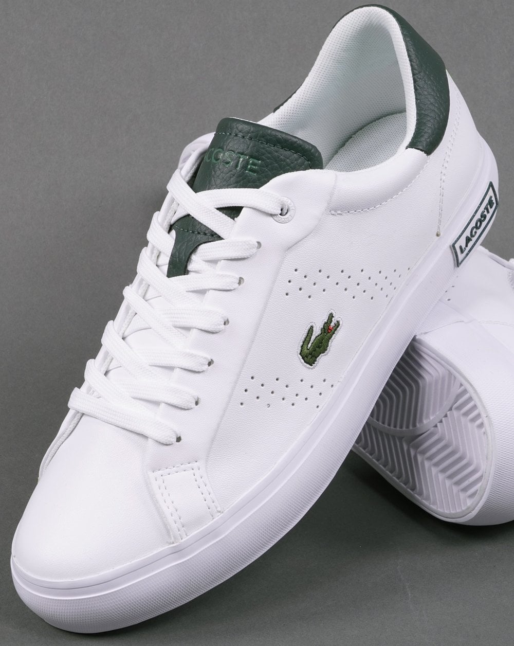 Lacoste Powercourt 2.0 Trainer White/Dark Green