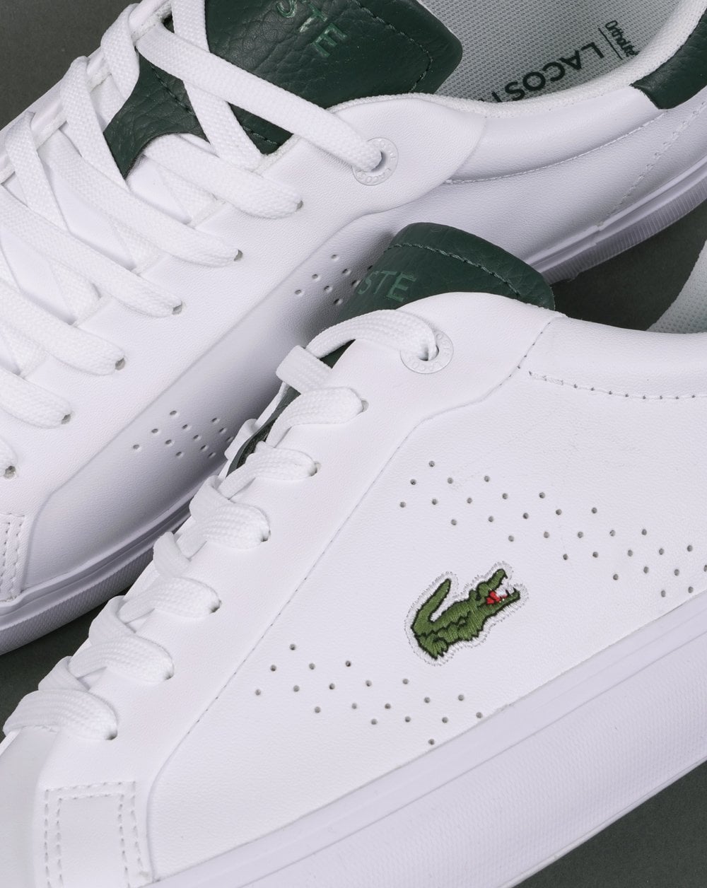 Lacoste Powercourt 2.0 Trainer White/Dark Green