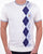 Gabicci Vintage Neptune Argyle Knit Tee White