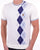 Gabicci Vintage Neptune Argyle Knit Tee White