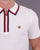 Gabicci Vintage Garner Zip Knit Polo White