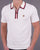 Gabicci Vintage Garner Zip Knit Polo White