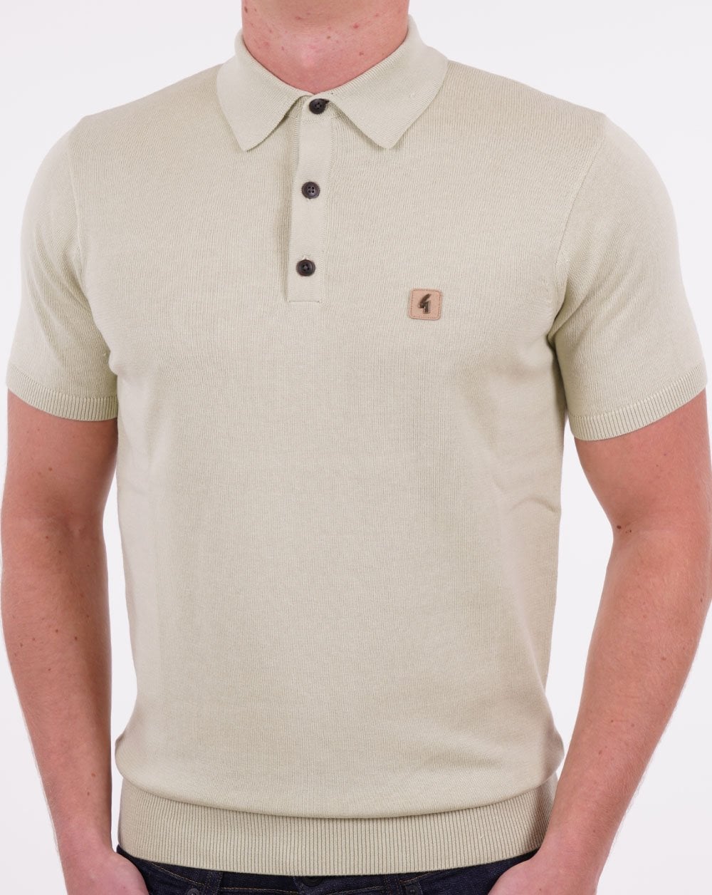 Gabicci Vintage Jackson Knitted Polo Pistachio