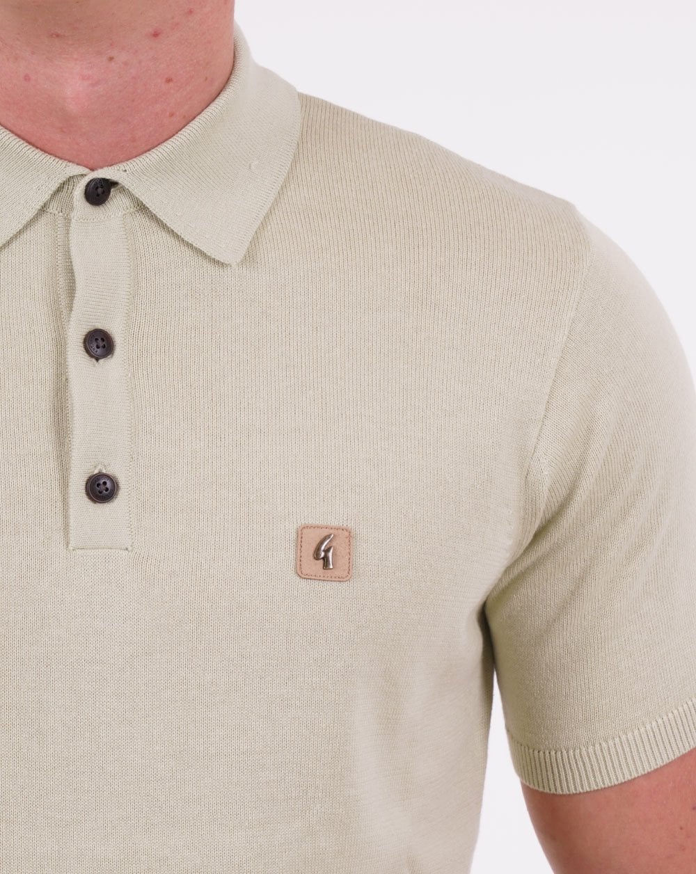 Gabicci Vintage Jackson Knitted Polo Pistachio