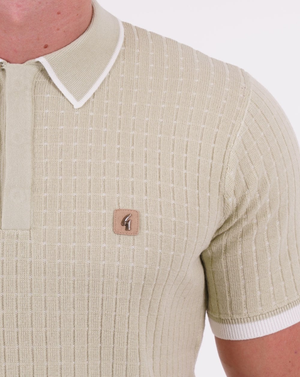 Gabicci Vintage Jura Knit Polo Pistachio