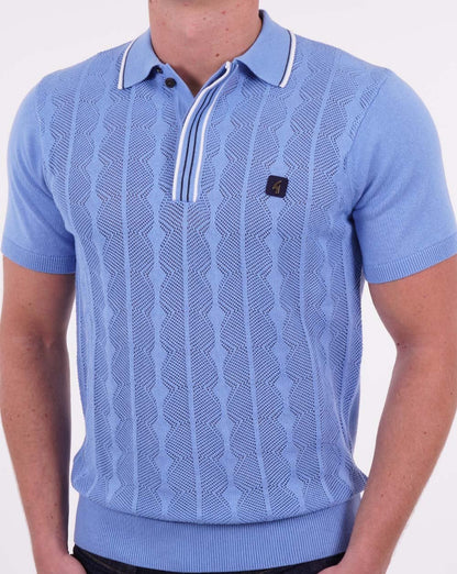Gabicci Vintage Pinori Knit Polo Marina Blue