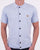 Gabicci Vintage Knitted Cardi Polo Shirt Sky