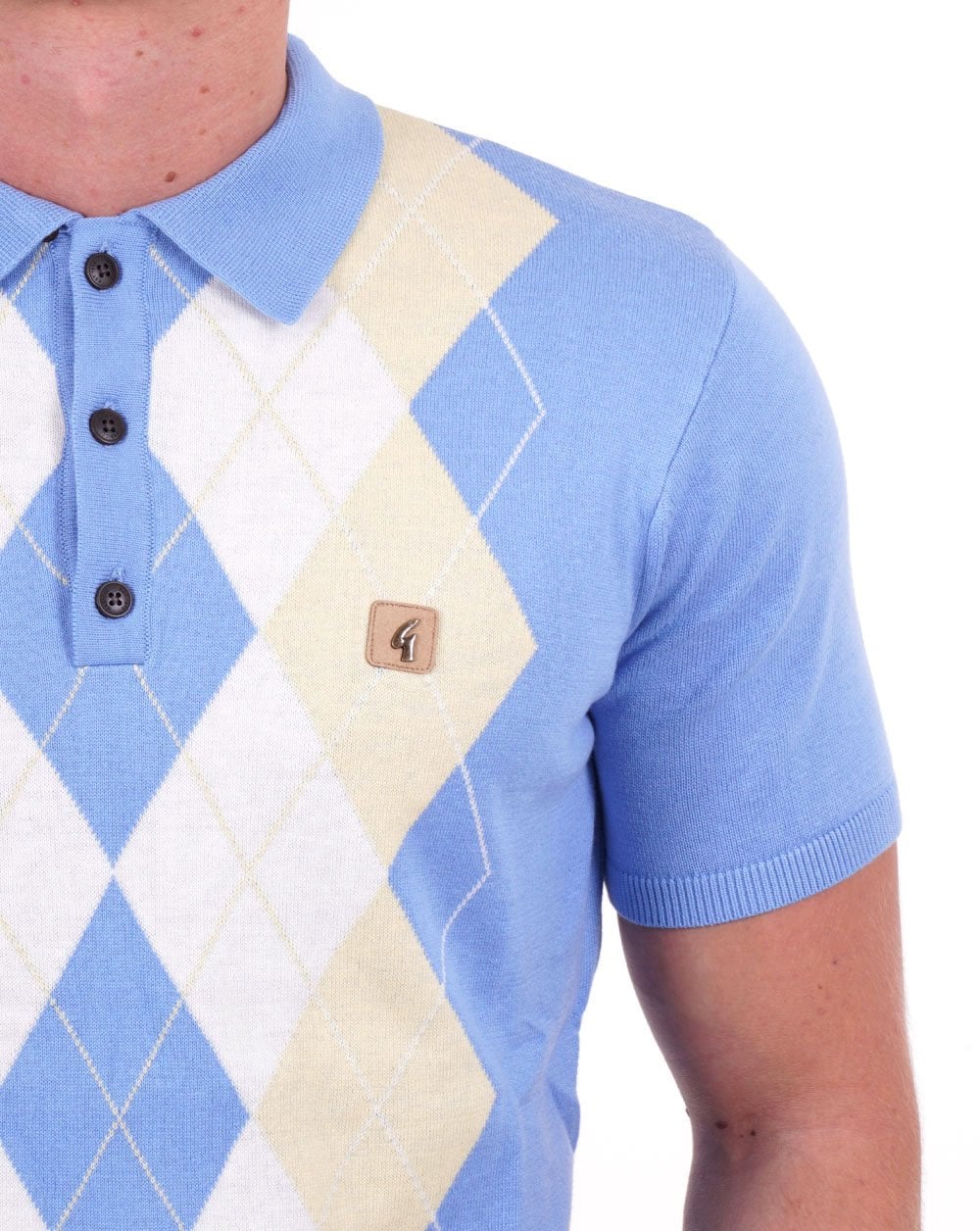 Gabicci Vintage Bogart Knit Polo Marina Blue