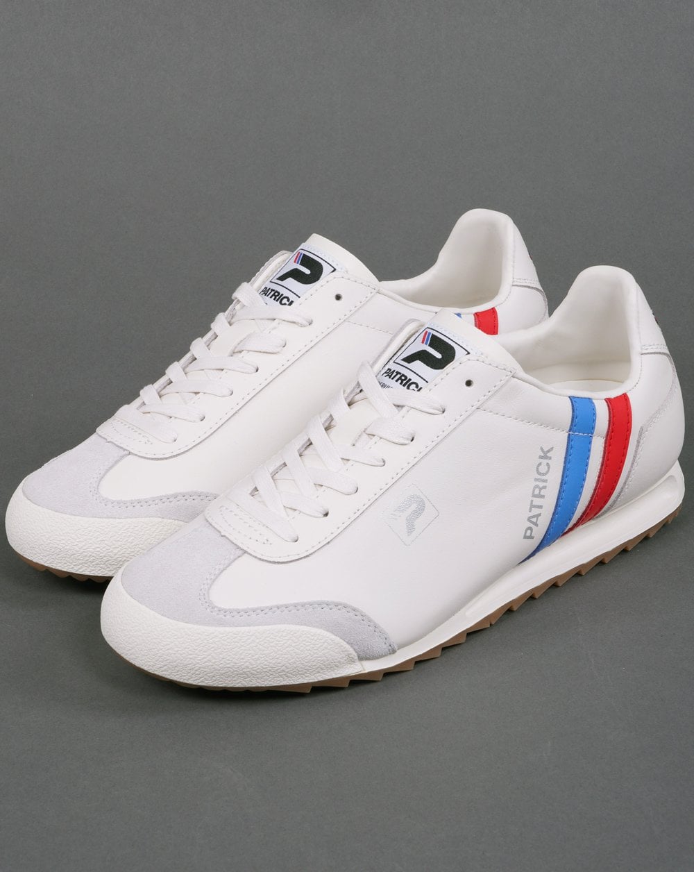 Patrick Original Trainers White Blue Red