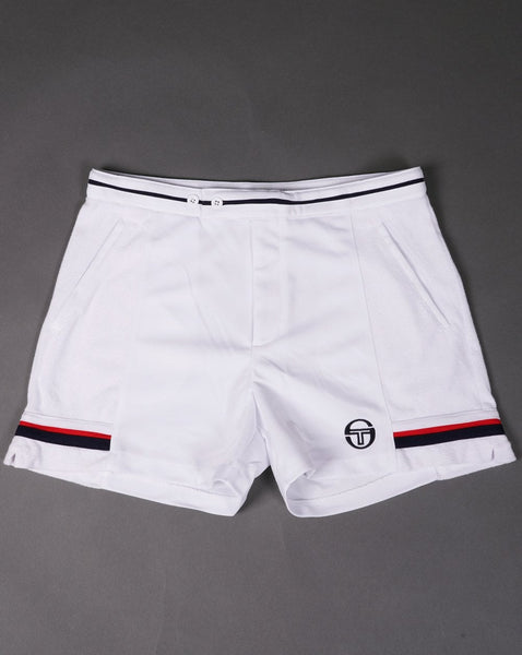 Sergio Tacchini Tennis Shorts White red navy
