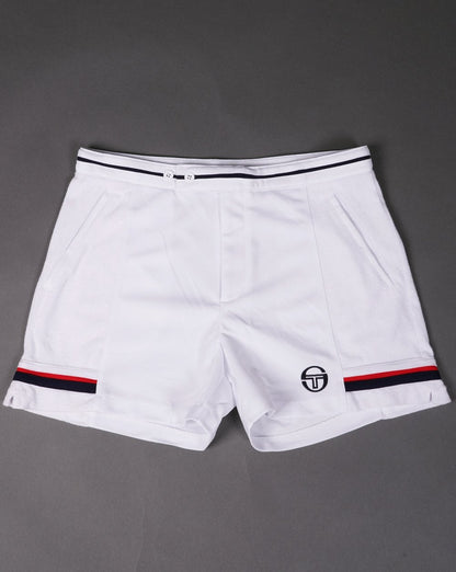 Sergio Tacchini Tennis Shorts White red navy