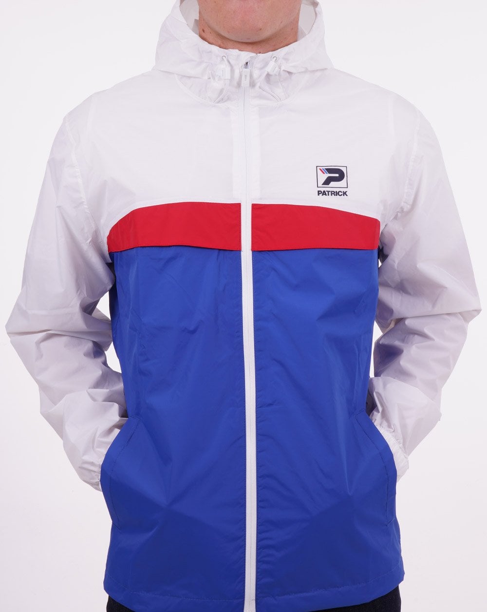Patrick Classic Cagoule White/Royal Blue