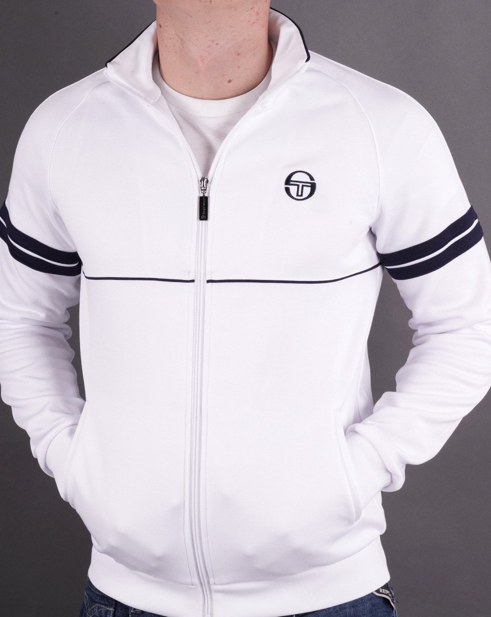 Sergio Tacchini Star Track Top White/Navy