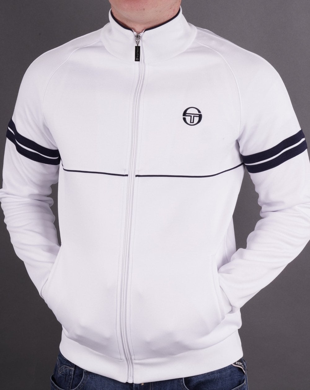 Sergio Tacchini Star Track Top White/Navy
