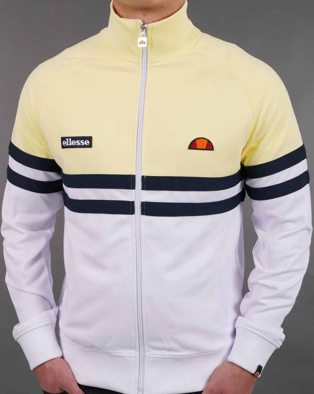 Ellesse Rimini Track Top White/Yellow