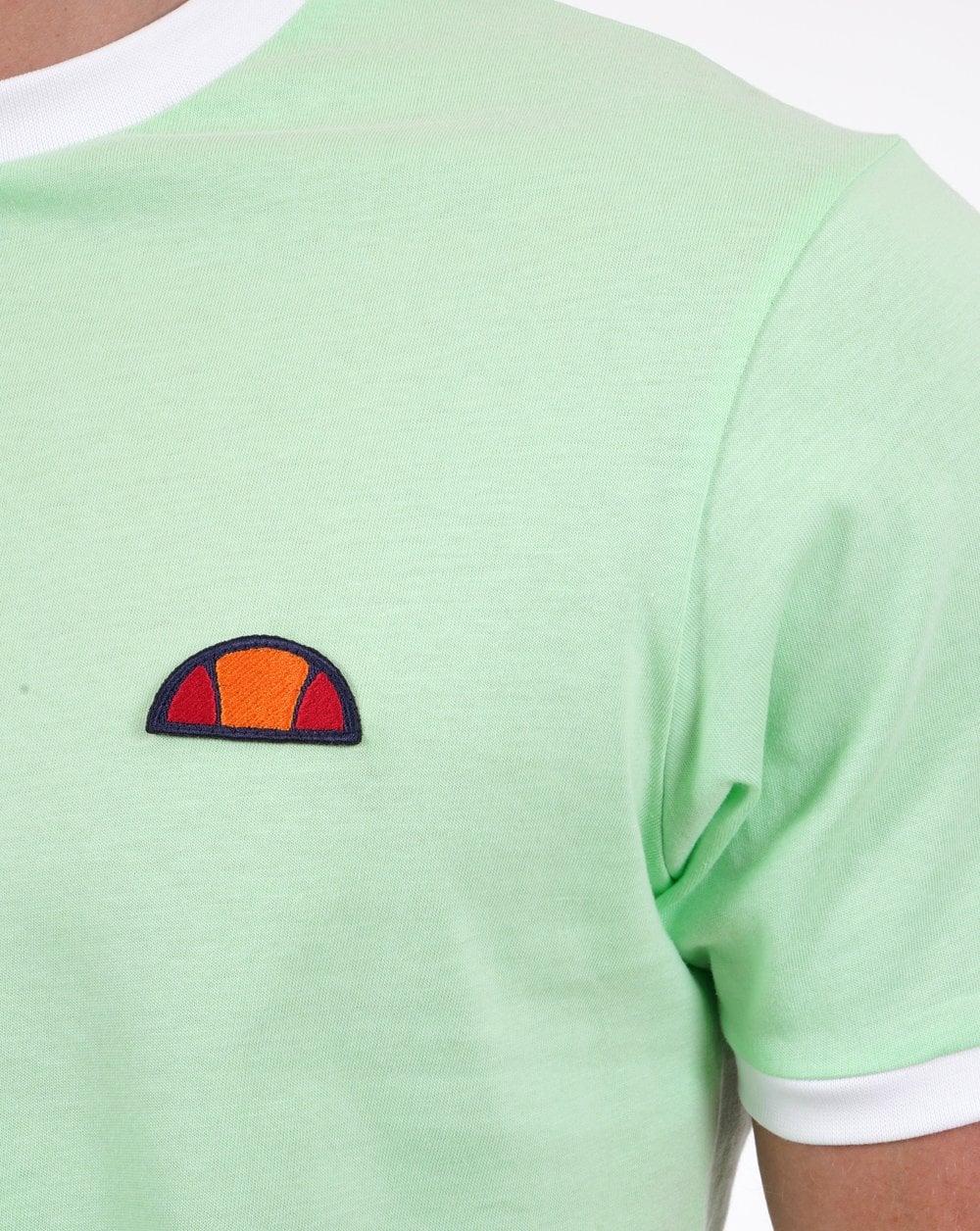 Ellesse Ringer T Shirt soft Green White
