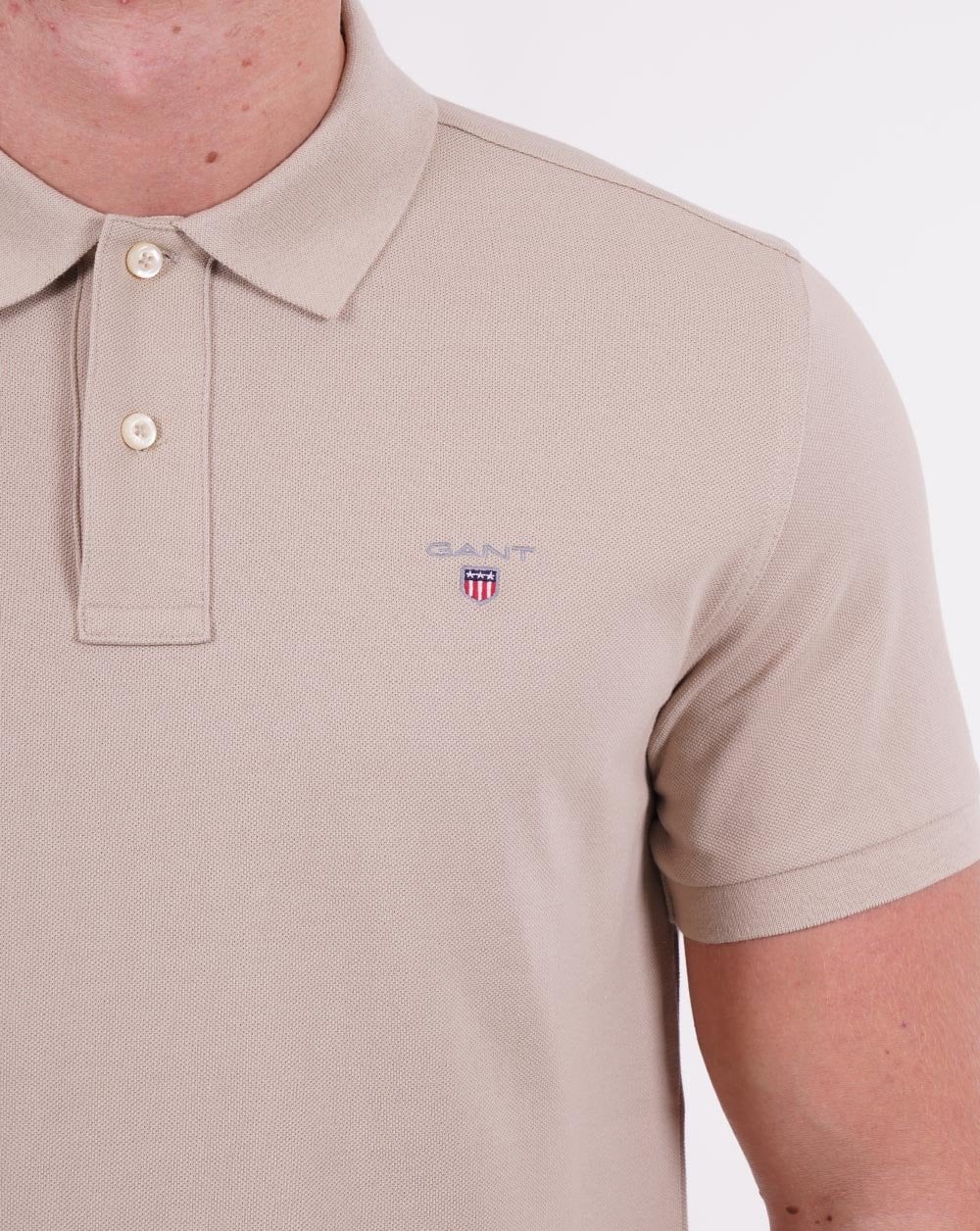 Gant Pique Rugger Polo Beige