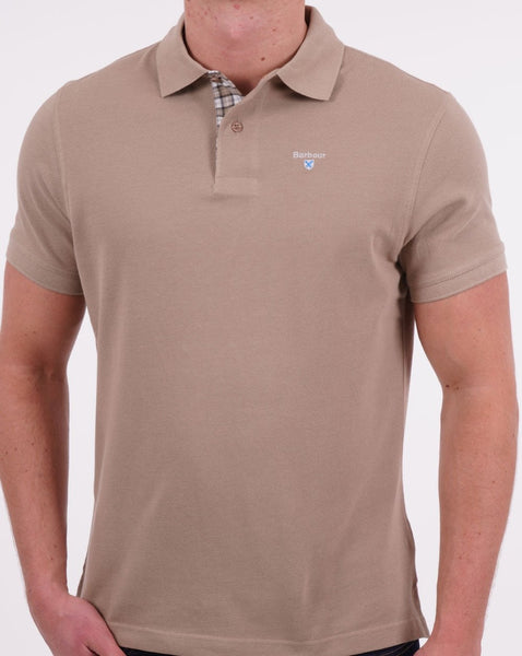 Barbour Tartan Pique Polo Washed Stone